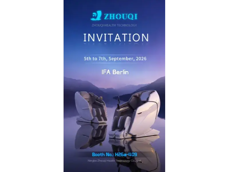 Ningbo Zhouqi Health Technology تعرض كراسي التدليك الذكية في IFA Berlin 2026